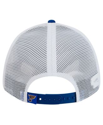 Мужская сине-белая кепка St. Louis Blues Core Trucker 9SEVENTY с эластичной застежкой New Era