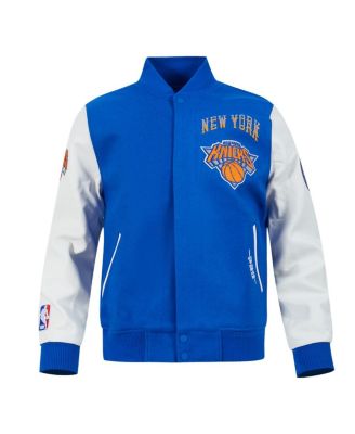 Мужская шерстяная университетская куртка Pro Standard синего цвета New York Knicks 2024/25 City Edition с застежкой на молнию