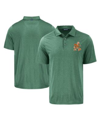 Cutter & Buck - Men's Green Miami Hurricanes Coastline Epic Comfort Eco Polo