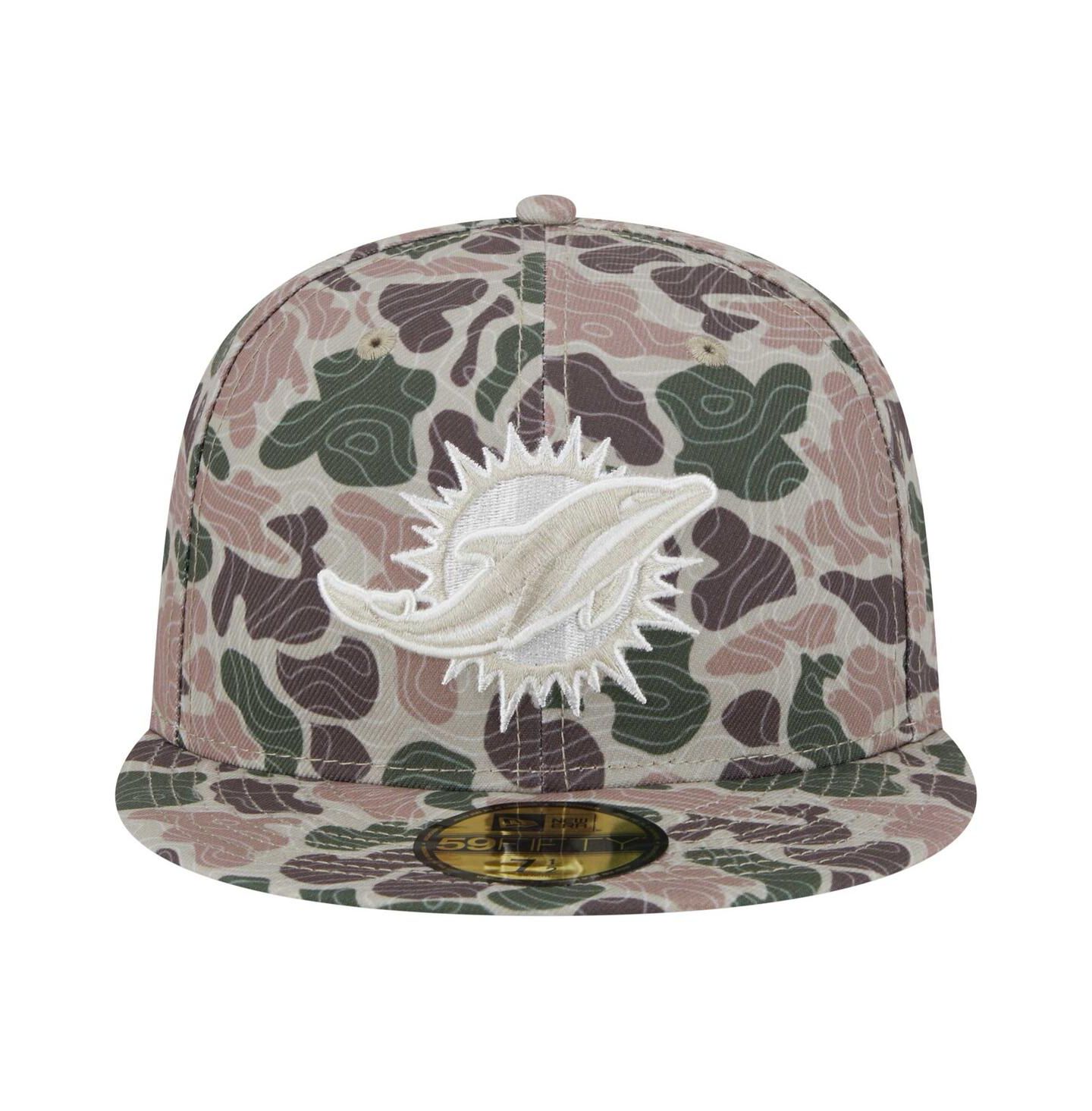 Мужская кепка New Era Camo Miami Dolphins Geo 59FIFTY Fitted Hat — фото 5