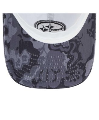 Женская черная кепка New Era Pittsburgh Steelers Trippy с регулируемой длиной 92 см