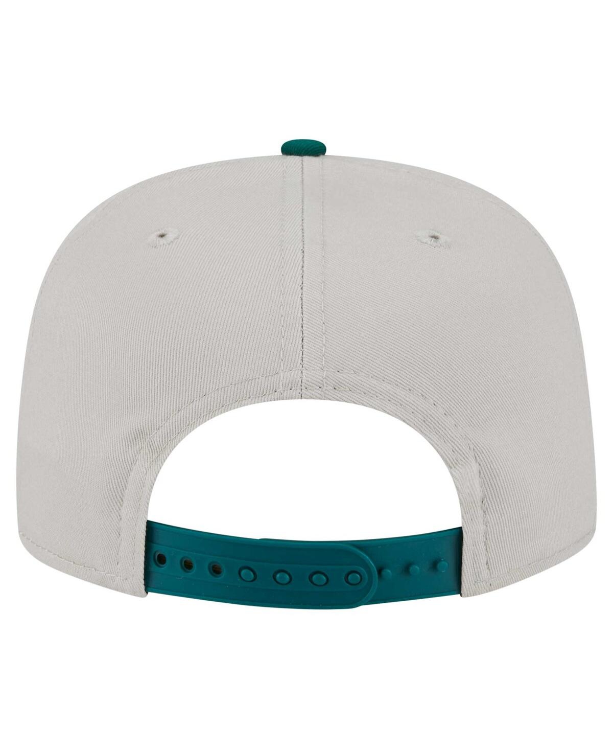 New Era Men's Stone/green New York Jets Athletic Golfer Snapback Hat In Stone,green