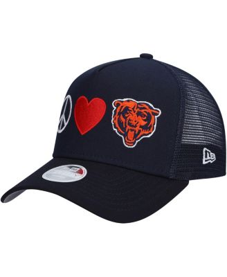 New Era - Women's Navy Chicago Bears Peace Love Trucker 9FORTY Adjustable Hat
