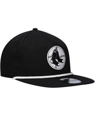 Men's Black Boston Red Sox Golfer Snapback Hat