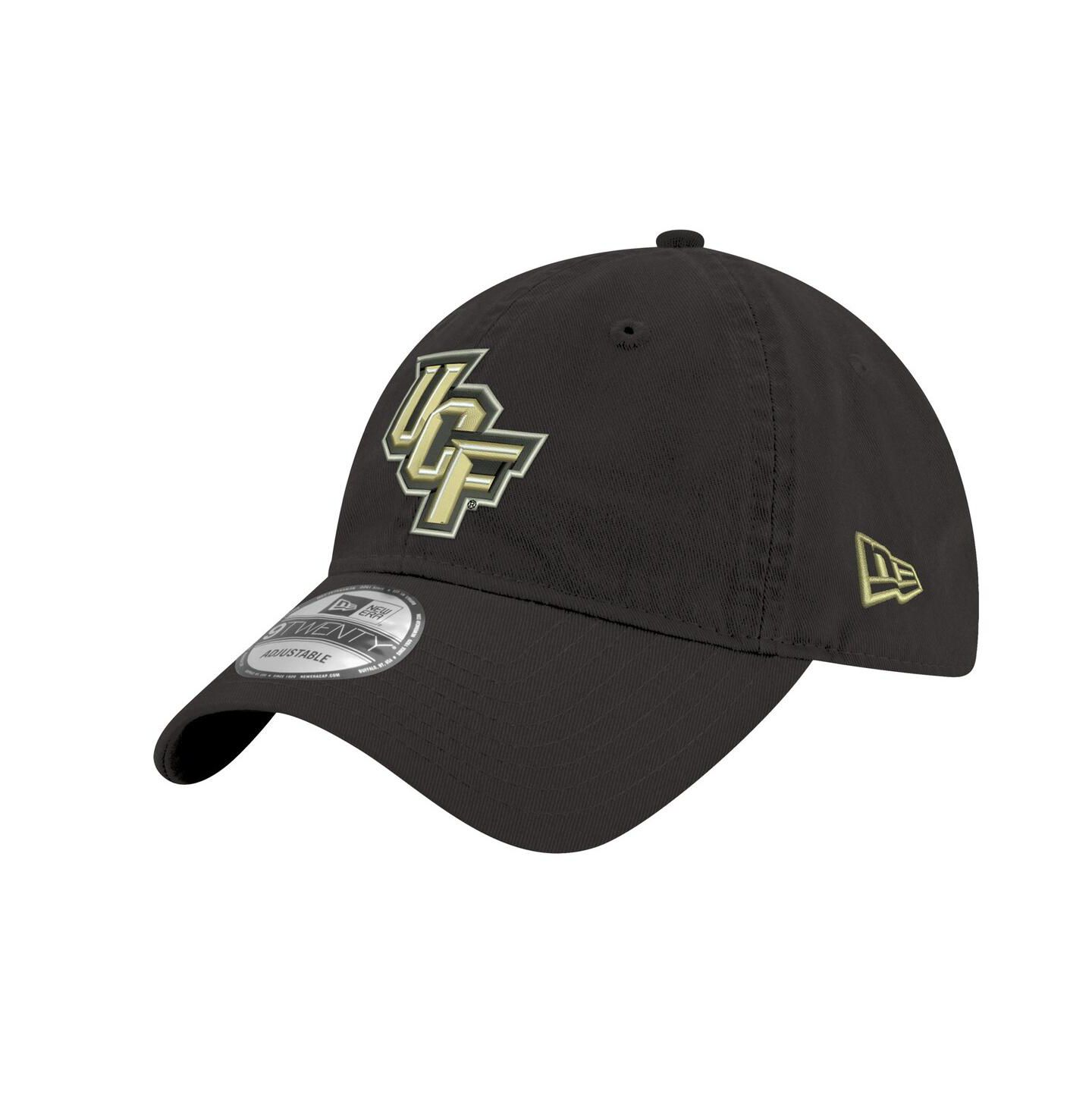 Мужская кепка New Era Black UCF Knights Core Classic 9TWENTY Adjustable Hat — фото 1