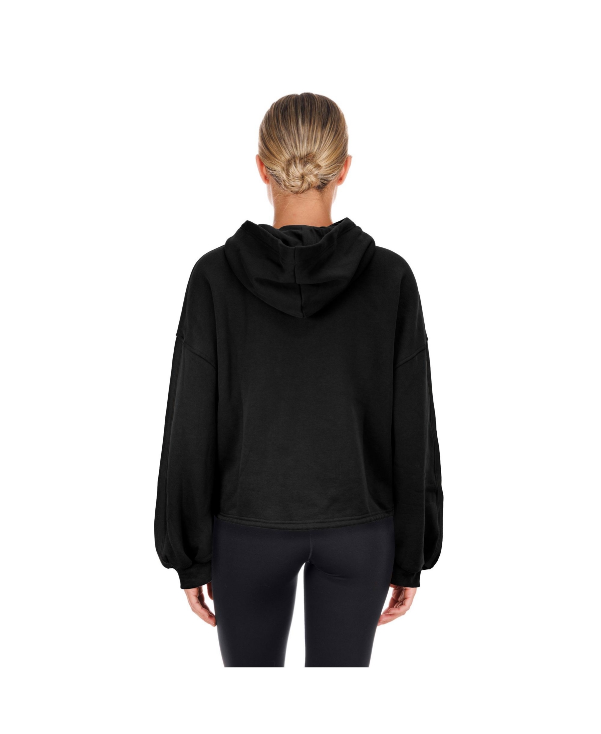 NEW ERA WOMEN'S BLACK LOS ANGELES LAKERS 2024/25 CITY EDITION CROPPED PULLOVER HOODIE 