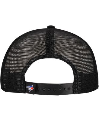 Men's Black Toronto Blue Jays Retro Bold A-Frame Trucker 9FORTY Adjustable Hat