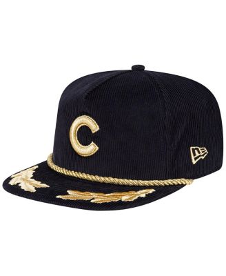 New Era - Men's Black Chicago Cubs Corduroy Filigree Golfer Adjustable Hat