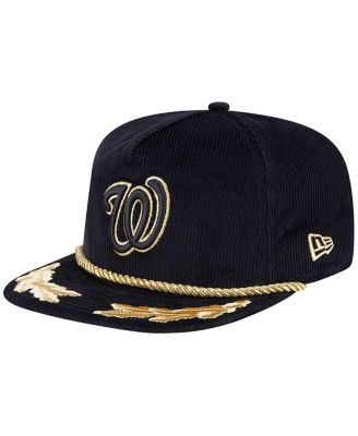 New Era - Men's Black Washington Nationals Corduroy Filigree Golfer Adjustable Hat