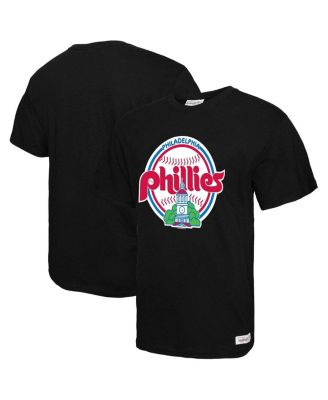 Mitchell & Ness - Men's Black Philadelphia Phillies Logo Slub T-Shirt