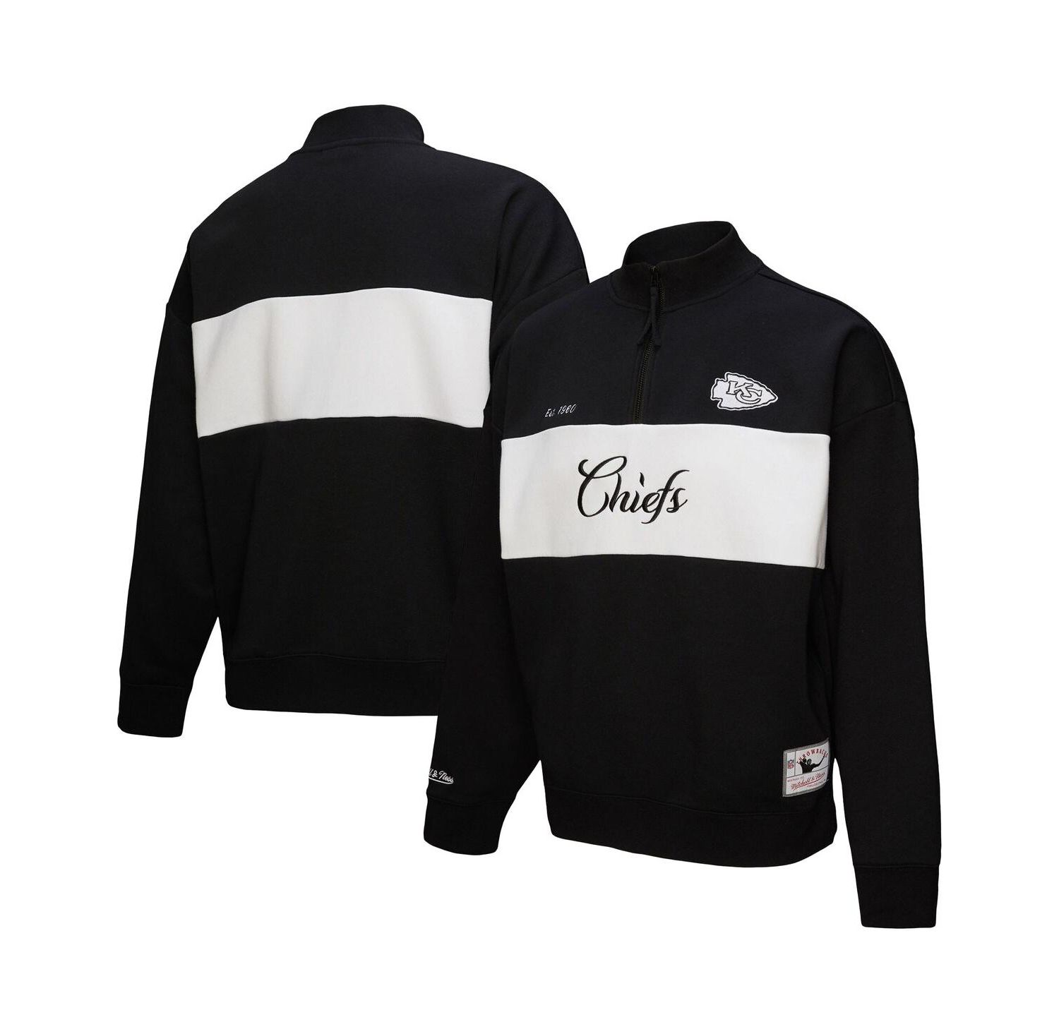 Women's Black Kansas City Chiefs Quarter-Zip Jacket
