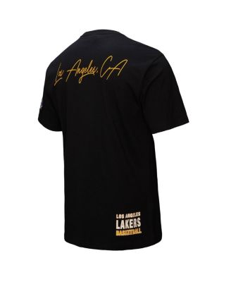 Men's Black Los Angeles Lakers Black Out Collection Vintage Premium T-Shirt
