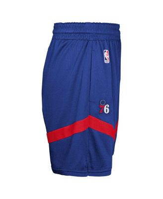 Big Boys and Girls Royal Philadelphia 76ers Practice Mesh Shorts