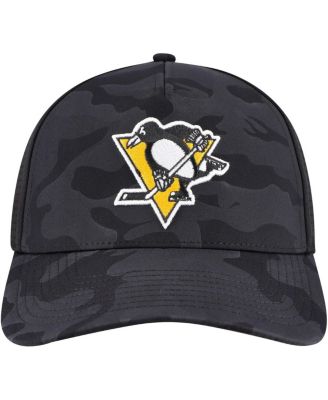 Men's Black Pittsburgh Penguins Valin Camo Super Tech Vented Adjustable Hat
