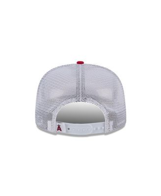 Men's Red Los Angeles Angels Team Horizon 9FIFTY A-Frame Trucker Snapback Hat