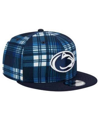 Men's Navy Penn State Nittany Lions Plaid 9FIFTY Snapback Hat