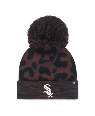 '47 Brand - Women's Brown Chicago White Sox Rosette Cuffed Knit Hat with Pom