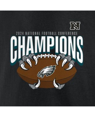 Мужская черная футболка Fanatics Philadelphia Eagles 2024 NFC Champions Big Tall Hometown Еще не готова