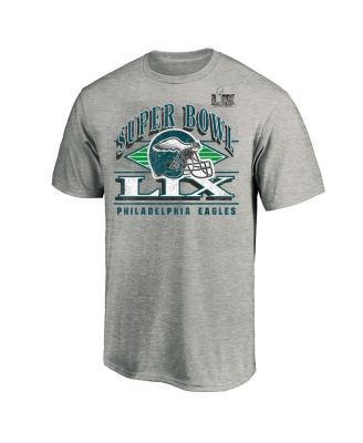 Мужская футболка Fanatics Heather Gray Philadelphia Eagles Super Bowl LIX Big Tall от нашего времяпрепровождения