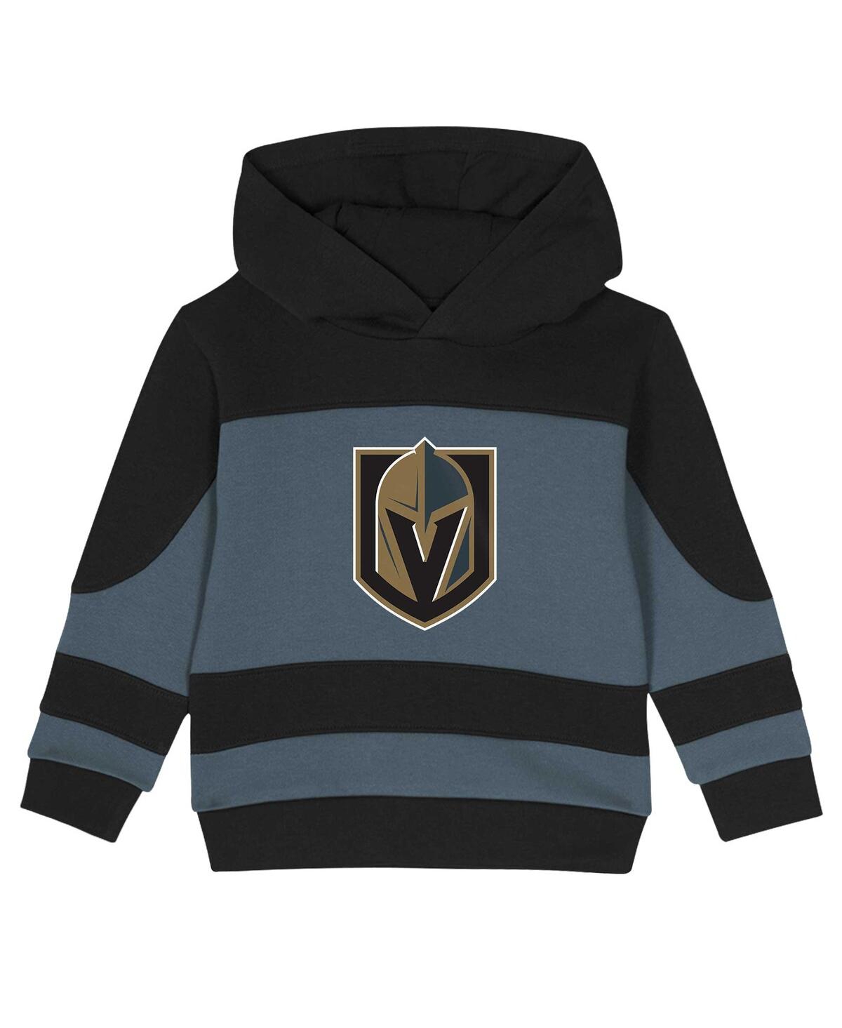 Outerstuff Toddler Black/gray Vegas Golden Knights Puck Hero Fleece Hoodie And Sweatpants Set, 2-piece In Black,gray