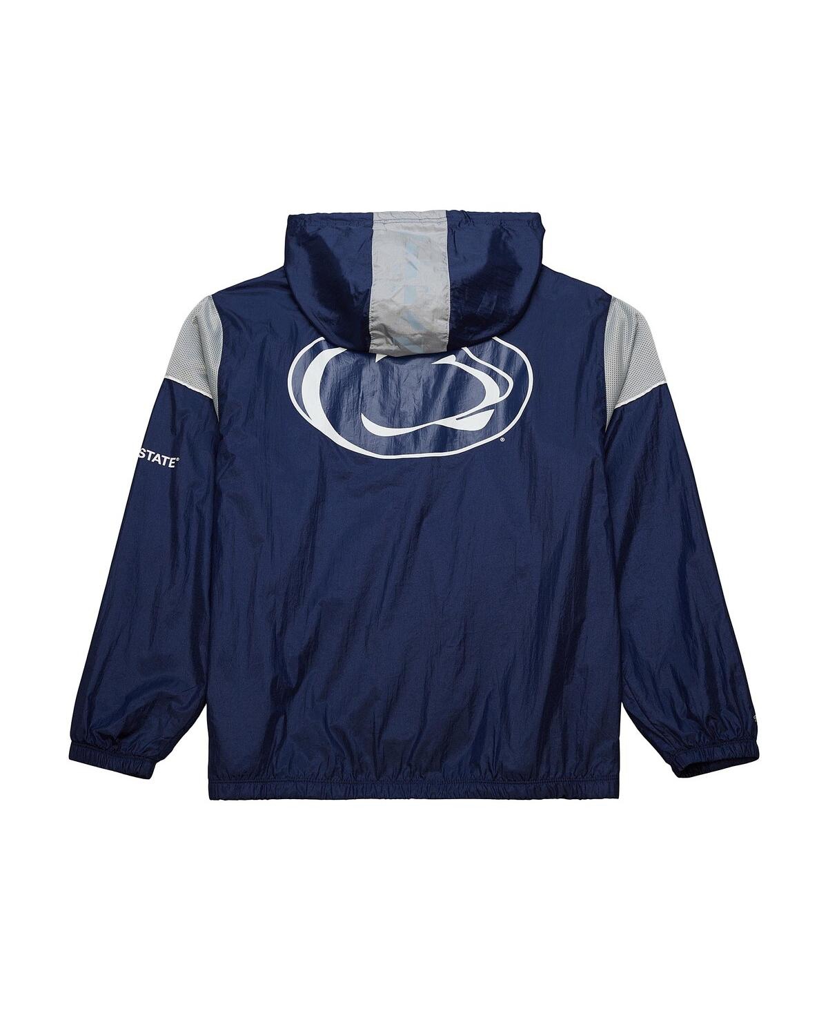 Mitchell & Ness Men's Navy Penn State Nittany Lions Team 3.0 Anorak Half-zip Hoodie Sweatshirt In Navy