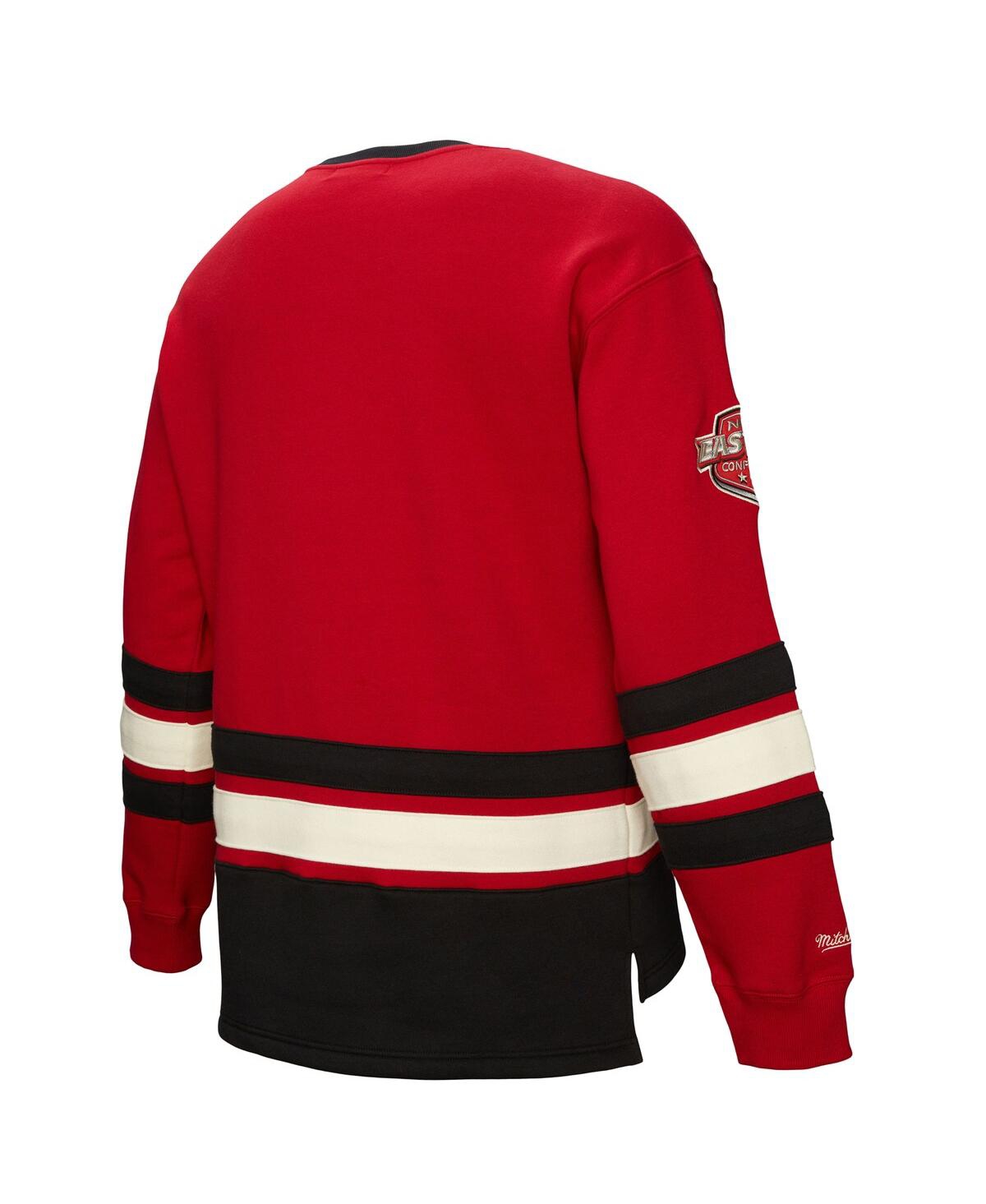 Mitchell & Ness Men's Red New Jersey Devils Heritage Lace-up Pullover Sweatshirt In Red