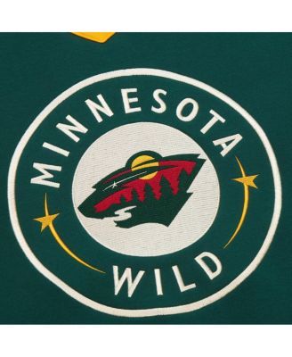 Мужская толстовка-пуловер Mitchell & Ness Hunter Green Minnesota Wild Heritage на шнуровке