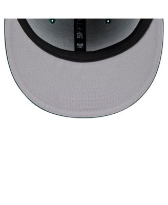 Приталенная шляпа New Era Men's Hunter Green Milwaukee Bucks Throwback Pennant 59 за пятьдесят