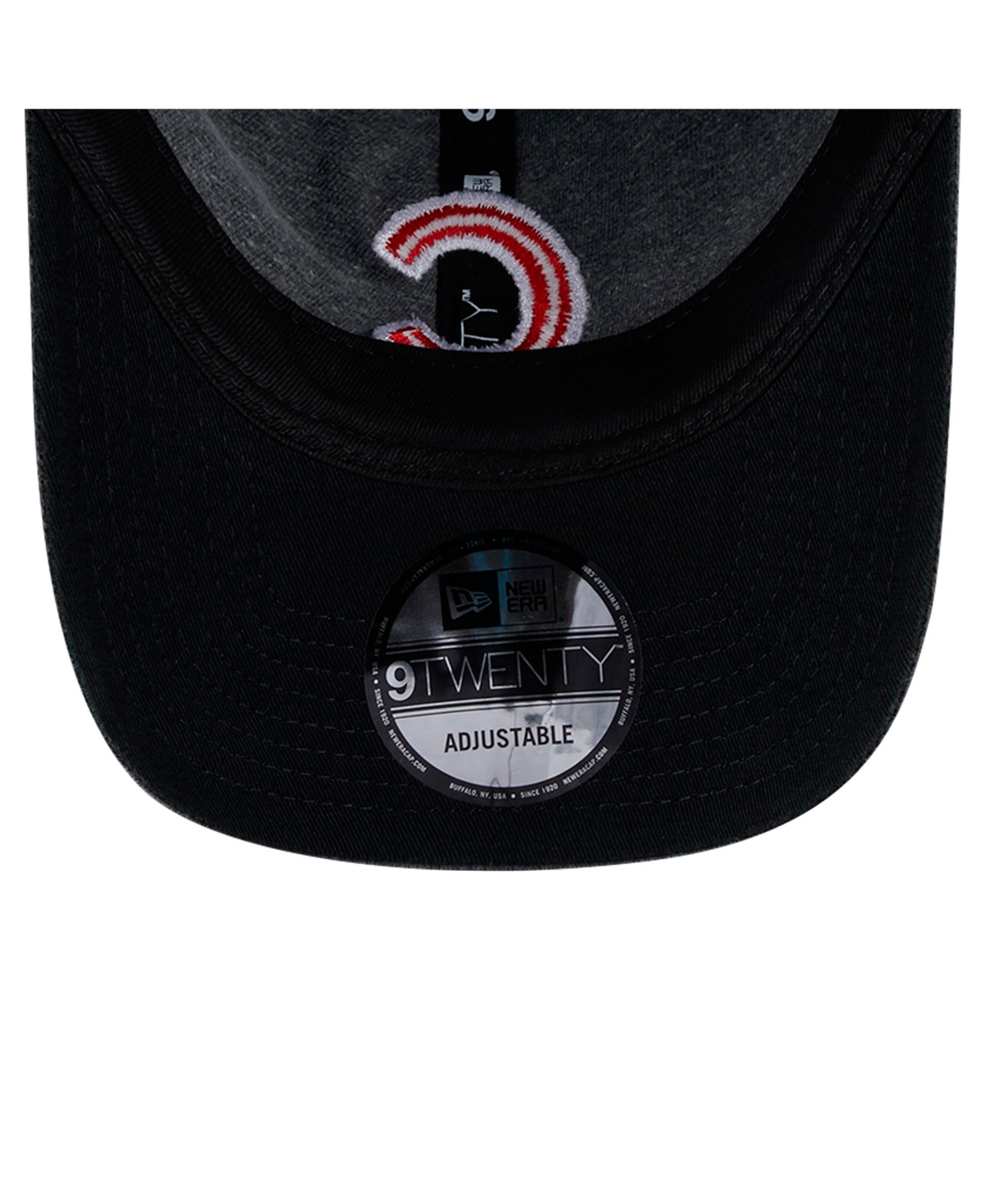 NEW ERA MEN'S BLACK CHICAGO CUBS RUGGED TEAM 9TWENTY ADJUSTABLE HAT 