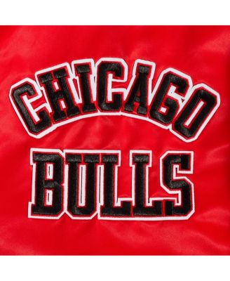Мужская куртка Pro Standard из красного сублимированного атласа Chicago Bulls на полной застежке