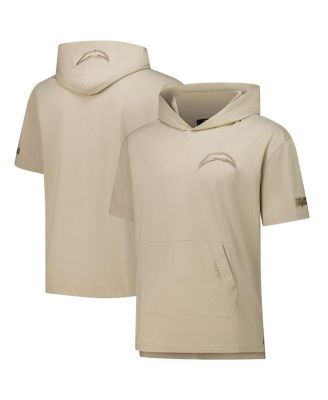 Pro Standard - Men's Tan Los Angeles Chargers Neutrals Capsule Short Sleeve Pullover Hoodie