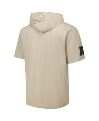 Men's Tan Buffalo Bills Neutrals Capsule Short Sleeve Pullover Hoodie