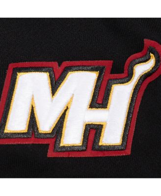 Женский укороченный пуловер с капюшоном Pro Standard черного цвета Miami Heat Jewels