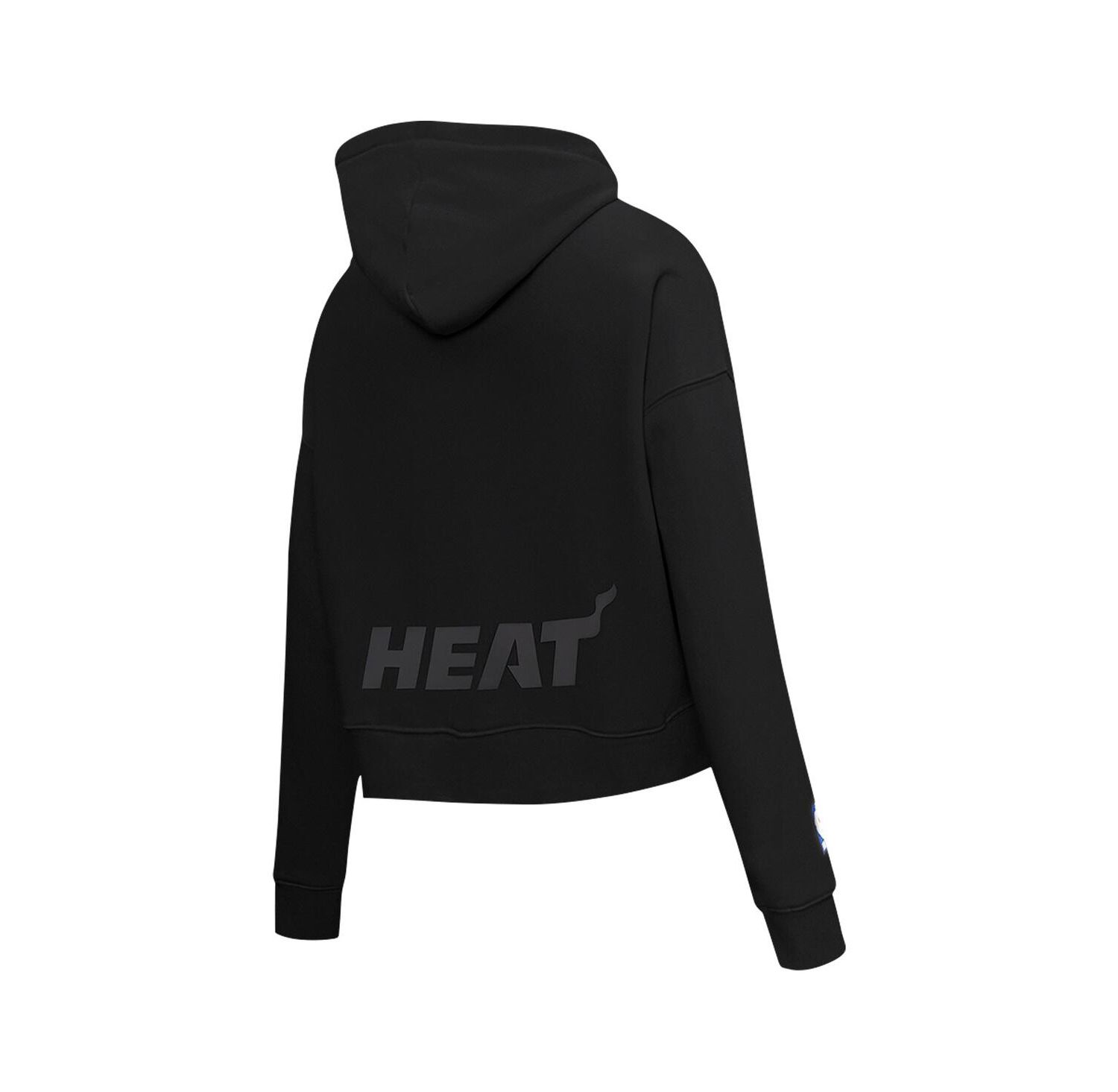 Women's Black Miami Heat Jewels Cropped Pullover Hoodie