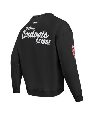 Men's Black St. Louis Cardinals Paint The City Dropped Shoulder Pullover Sweatshirt