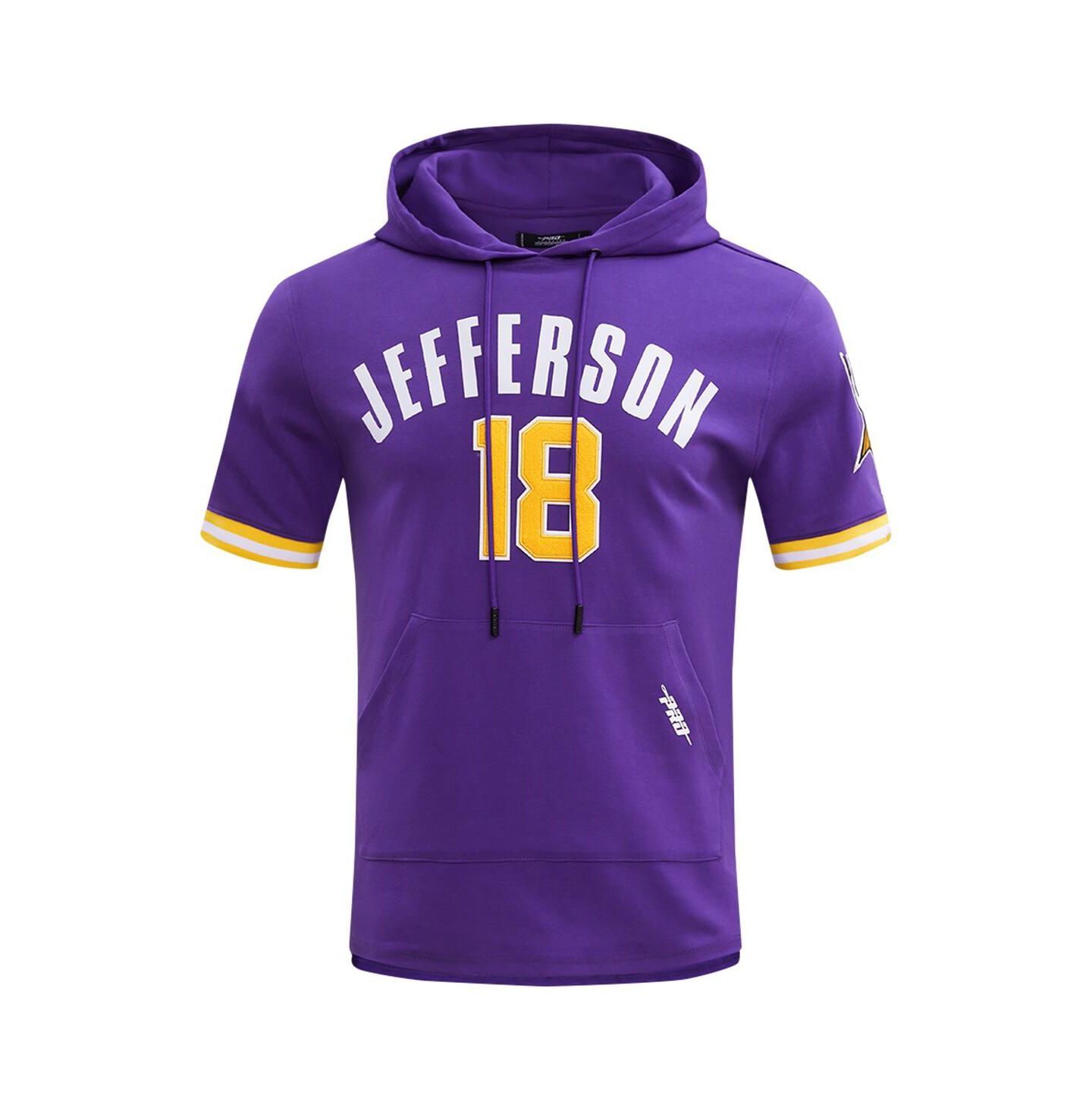 Мужское худи Pro Standard Justin Jefferson Purple Minnesota Vikings Player Name & Number T-Shirt — фото 3