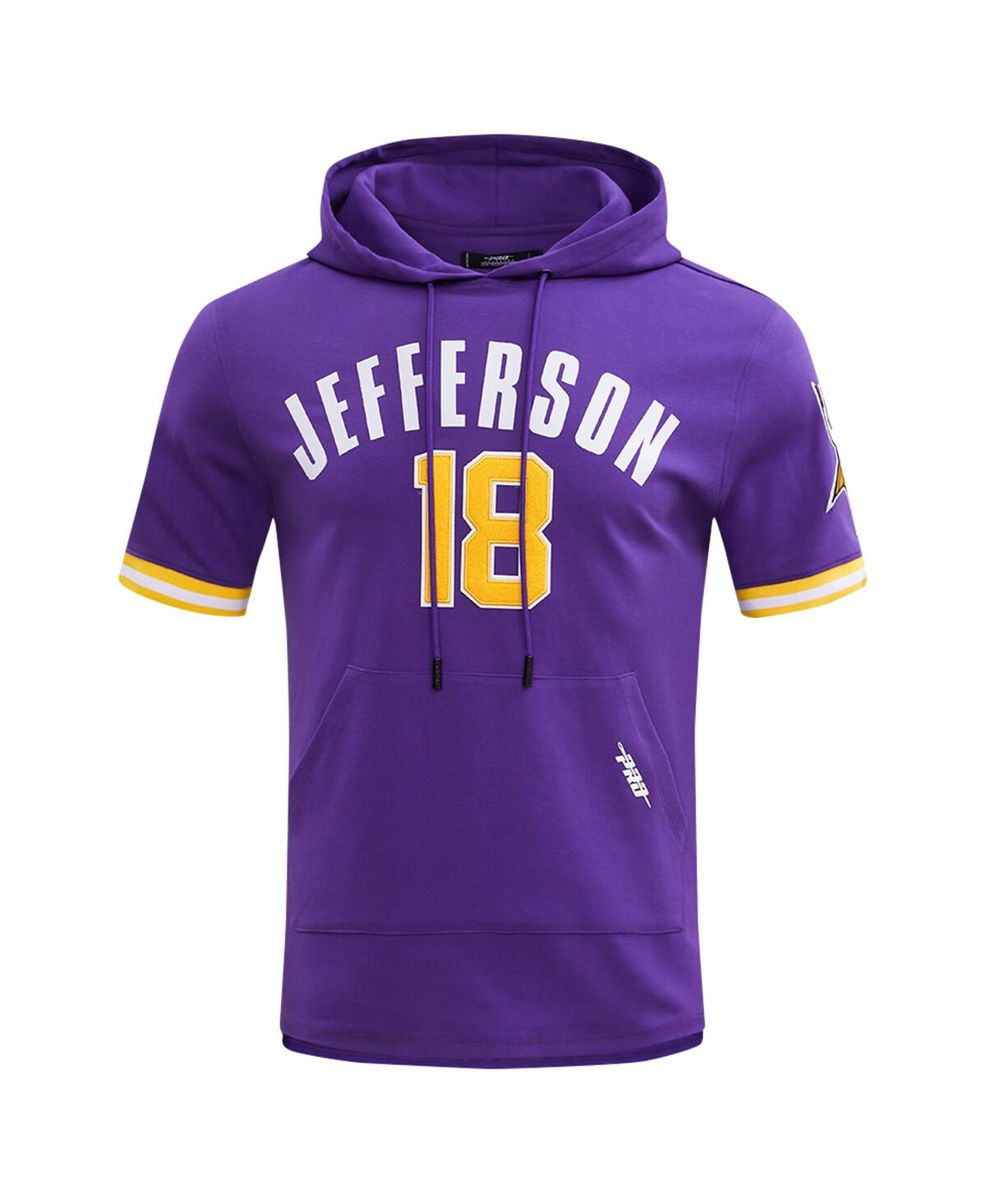Pro Standard Men's Justin Jefferson Purple Minnesota Vikings Player Name Number Hoodie T-shirt In Purple