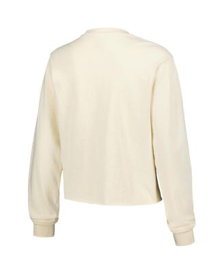 Women's Natural Arizona Wildcats Comfort Colors Basketball Cropped Long Sleeve T-Shirt