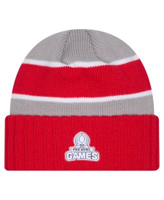 Мужская красная вязаная шапка с манжетами AFC 2025 NFL Pro Bowl от New Era