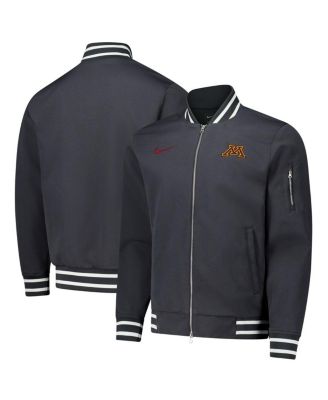 Nike - Men's Anthracite Minnesota Golden Gophers Full-Zip Bomber Jacket