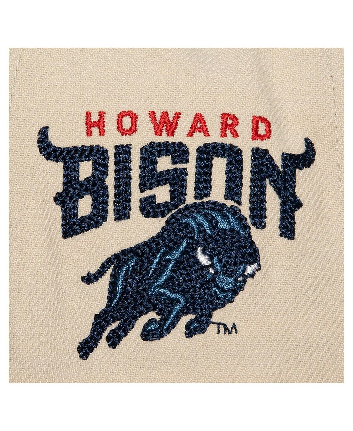 Mitchell & Ness Men's Cream Howard Bison Chainstitch Hook Logo Snapback Hat In Cream