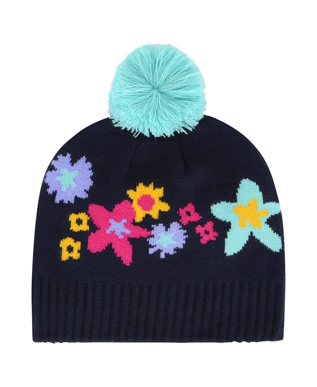 47 Brand Big Girls Navy Toronto Blue Jays Buttercup With Pom Knit Beanie Hat In Navy