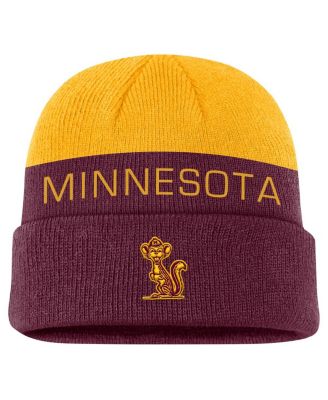 Мужская темно-бордовая вязаная шапка Nike Minnesota Golden Gophers Terra с манжетами
