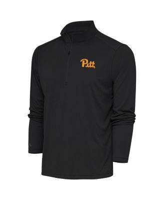 Мужской темно-коричневый топ Pitt Panthers Tribute от Antigua с застежкой на четверть молнии