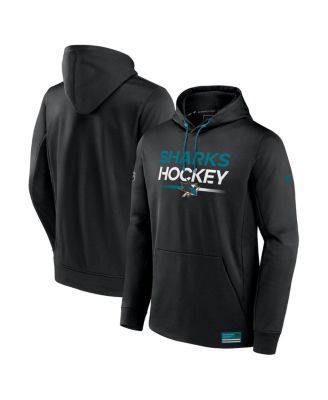 Fanatics - Men's Black San Jose Sharks Authentic Pro Fleece Pullover Hoodie
