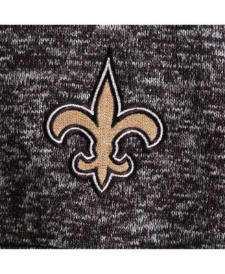 Мужская куртка-пуловер Heather Black New Orleans Saints Fortune с застежкой на четверть молнии от Antigua