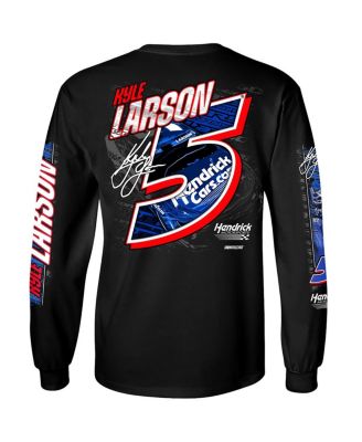 Мужская черная футболка с длинным рукавом Kyle Larson из коллекции Hendrick Motorsports Team Collection