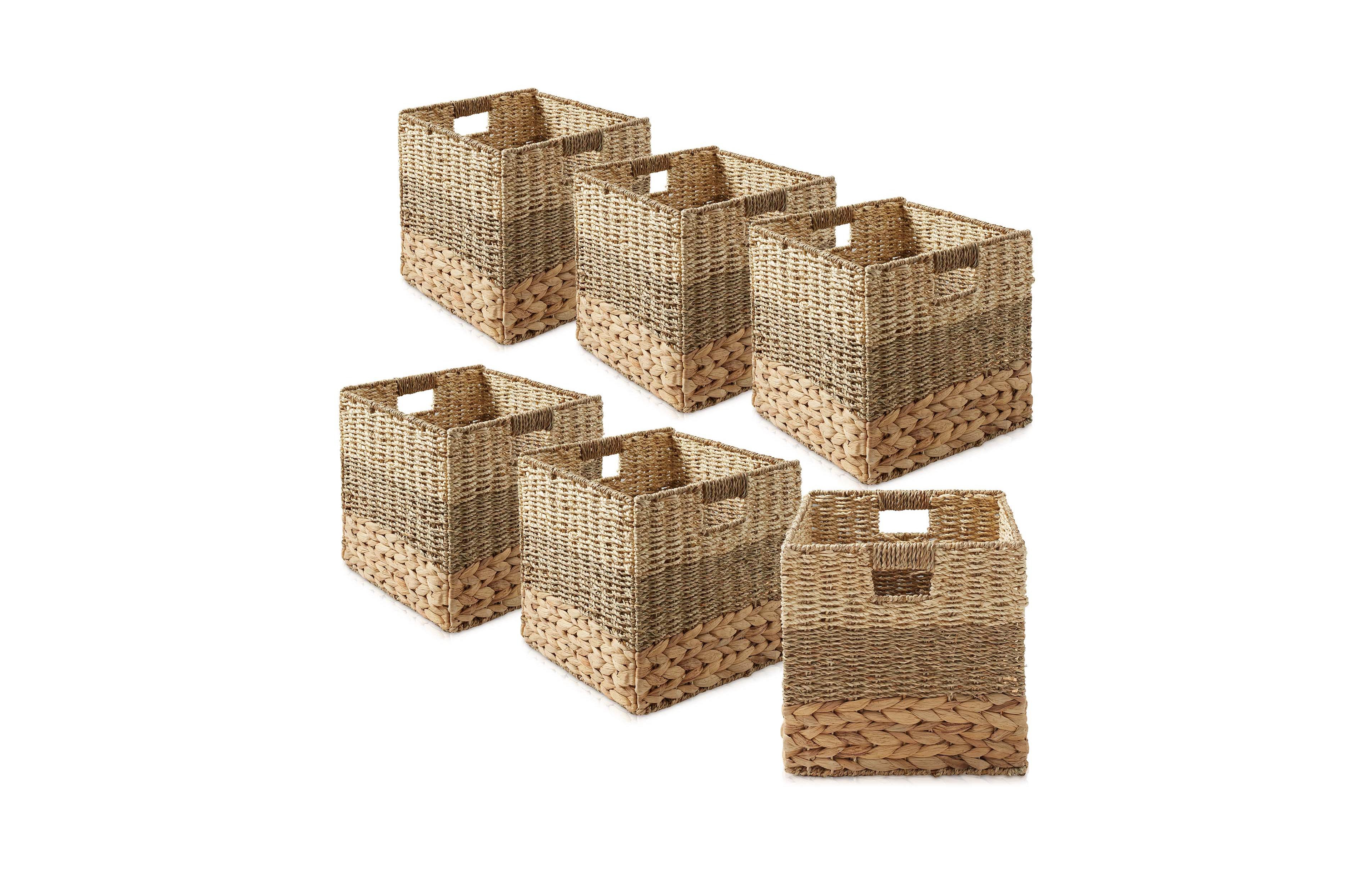Casafield 10.5" x 10.5" Mixed Weave Storage Baskets