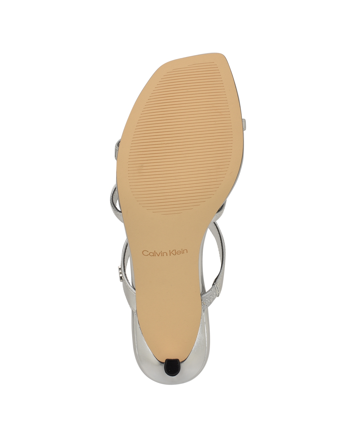 Calvin Klein Women's Hiledy Caged Slip-on Stiletto Sandals In Silver
