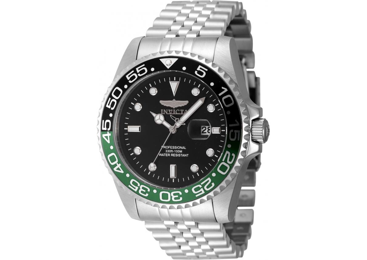 Invicta Men's 48387 Pro Diver Quartz 3 Hand Black Dial Watch